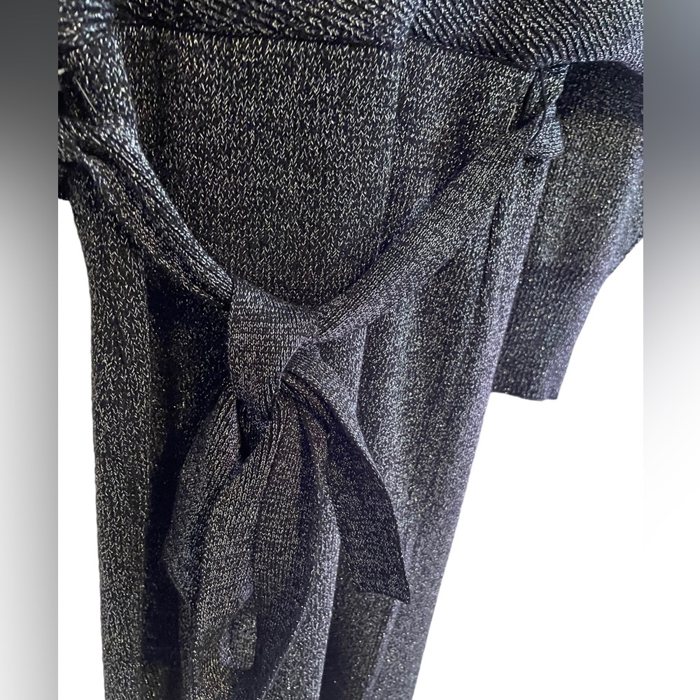 Gianni Bini black metallic loose sleeve winter party dress XL - Picture 9 of 12
